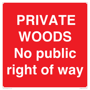 PV12084: PRIVATE WOODS No public right of way