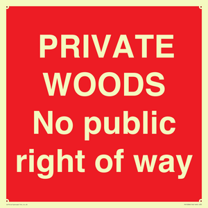 PV12084: PRIVATE WOODS No public right of way