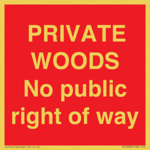 PV12084: PRIVATE WOODS No public right of way