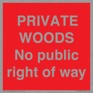 PV12084: PRIVATE WOODS No public right of way