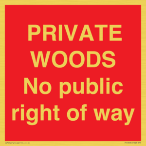 PV12084: PRIVATE WOODS No public right of way