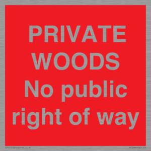 PV12084: PRIVATE WOODS No public right of way