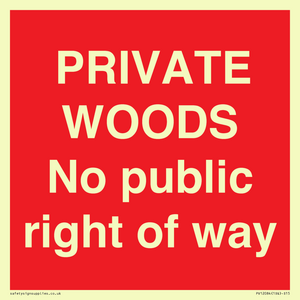 PV12084: PRIVATE WOODS No public right of way