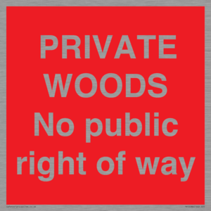 PV12084: PRIVATE WOODS No public right of way