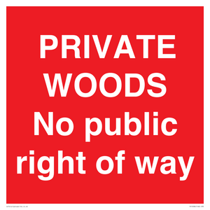 PV12084: PRIVATE WOODS No public right of way