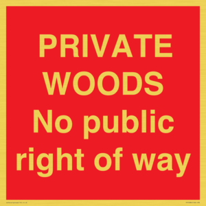 PV12084: PRIVATE WOODS No public right of way