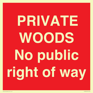 PV12084: PRIVATE WOODS No public right of way