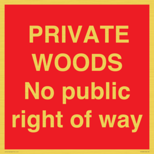 PV12084: PRIVATE WOODS No public right of way