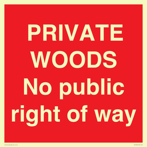 PV12084: PRIVATE WOODS No public right of way