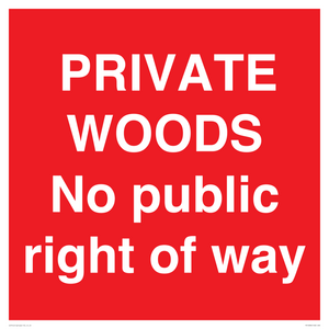 PV12084: PRIVATE WOODS No public right of way