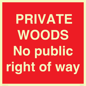 PV12084: PRIVATE WOODS No public right of way