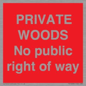 PV12084: PRIVATE WOODS No public right of way