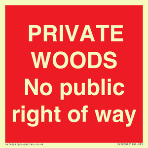 PV12084: PRIVATE WOODS No public right of way