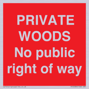 PV12084: PRIVATE WOODS No public right of way
