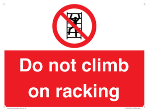 PV12198: Do Not Climb On Racking