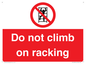 PV12198: Do Not Climb On Racking