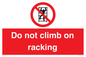 PV12198: Do Not Climb On Racking
