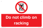 PV12198: Do Not Climb On Racking