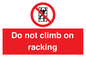 PV12198: Do Not Climb On Racking