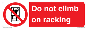 PV12198: Do Not Climb On Racking