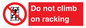 PV12198: Do Not Climb On Racking