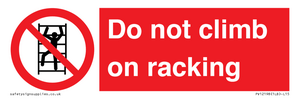 PV12198: Do Not Climb On Racking