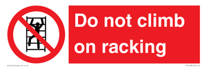 PV12198: Do Not Climb On Racking