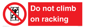 PV12198: Do Not Climb On Racking