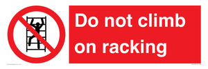 PV12198: Do Not Climb On Racking
