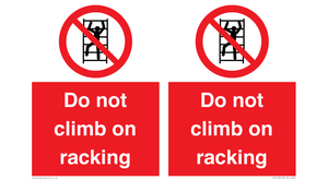 PV12198: Do Not Climb On Racking