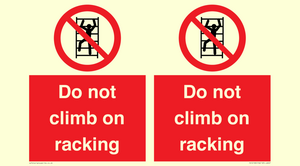 PV12198: Do Not Climb On Racking