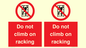 PV12198: Do Not Climb On Racking
