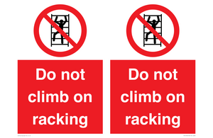 PV12198: Do Not Climb On Racking