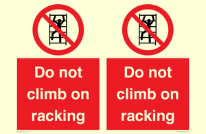 PV12198: Do Not Climb On Racking