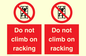 PV12198: Do Not Climb On Racking