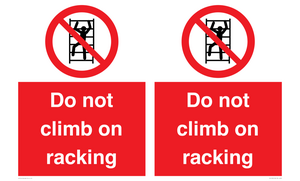 PV12198: Do Not Climb On Racking