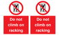 PV12198: Do Not Climb On Racking
