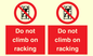 PV12198: Do Not Climb On Racking