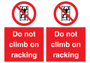 PV12198: Do Not Climb On Racking