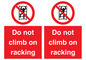 PV12198: Do Not Climb On Racking
