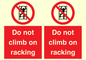 PV12198: Do Not Climb On Racking