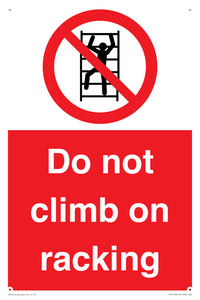 PV12198: Do Not Climb On Racking