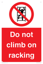 PV12198: Do Not Climb On Racking