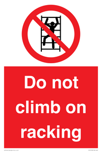 PV12198: Do Not Climb On Racking