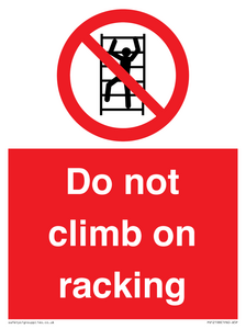 PV12198: Do Not Climb On Racking