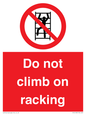 PV12198: Do Not Climb On Racking