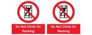 PV12198: Do Not Climb On Racking