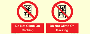 PV12198: Do Not Climb On Racking