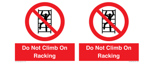 PV12198: Do Not Climb On Racking