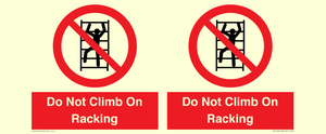 PV12198: Do Not Climb On Racking